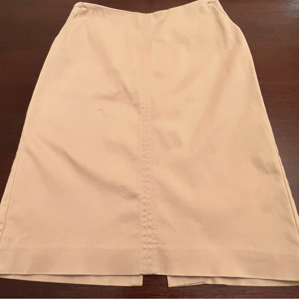 bebe Khaki Lined Pencil Skirt